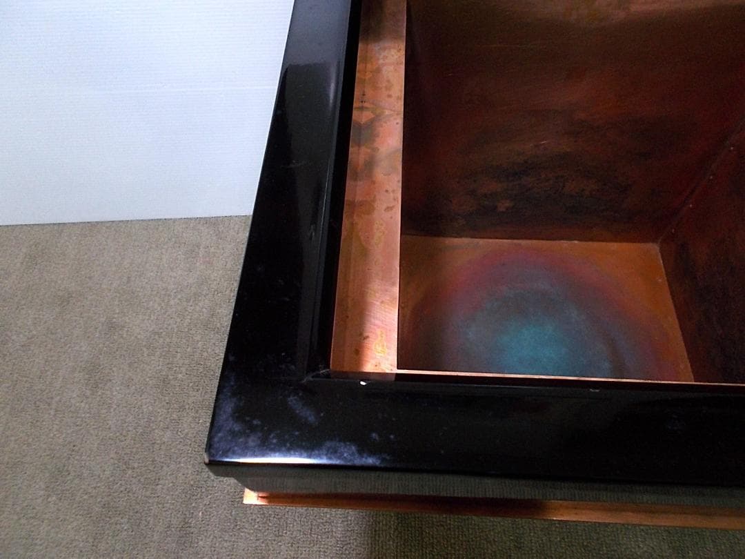 茶道具 炉壇 真塗炉縁 赤胴 送料込み