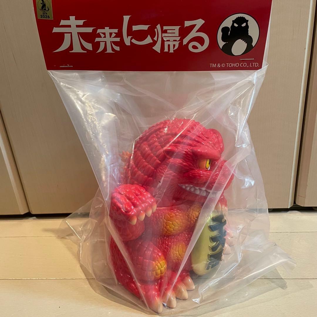 未来に帰る　ソフビ　赤　招きゴジラ　赤.ver ワンダーフェスティバル2026W