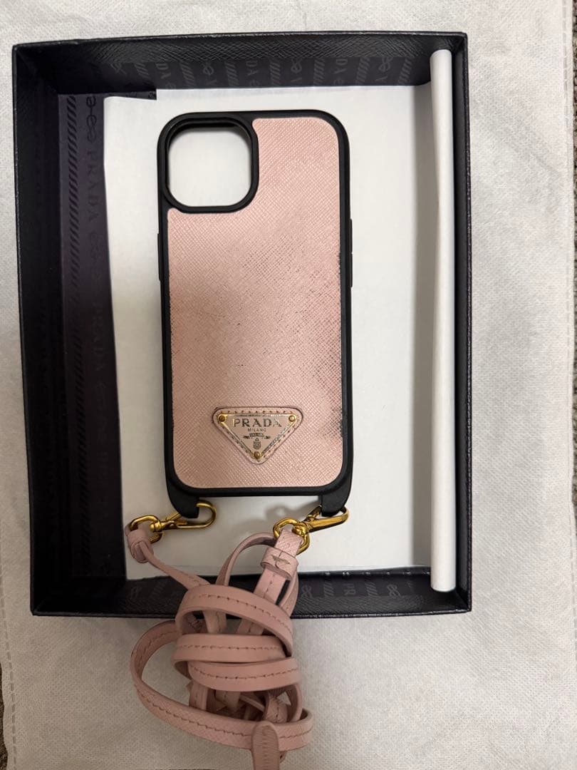 PRADA iPhone15ケース ピンク 正規品 箱付き