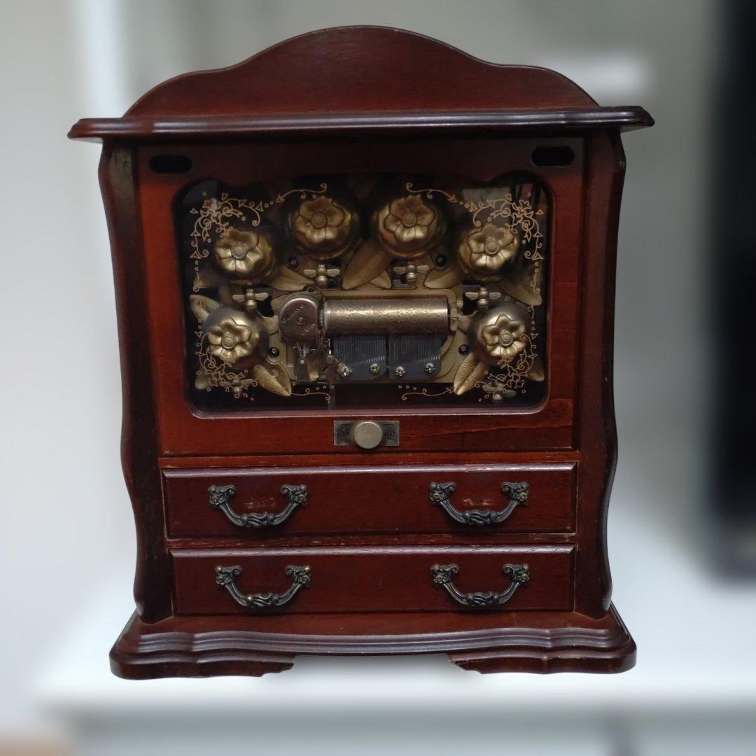 Sankyo オルゴールジュエリーボックス　美しき青きドナウ　アンティーク