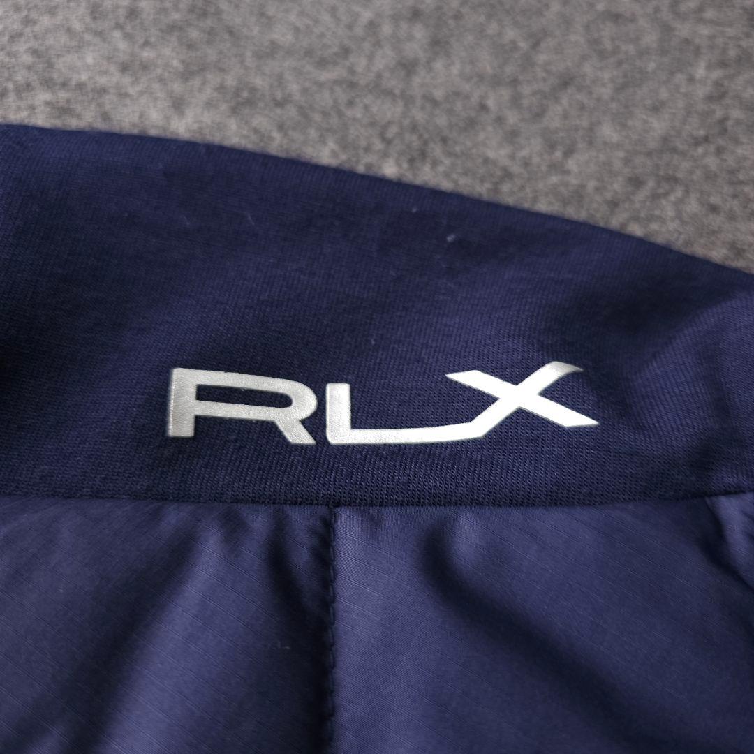 RLX ポロラルフローレン ハイブリッド 中綿ブルゾンニットジャケット S 紺色