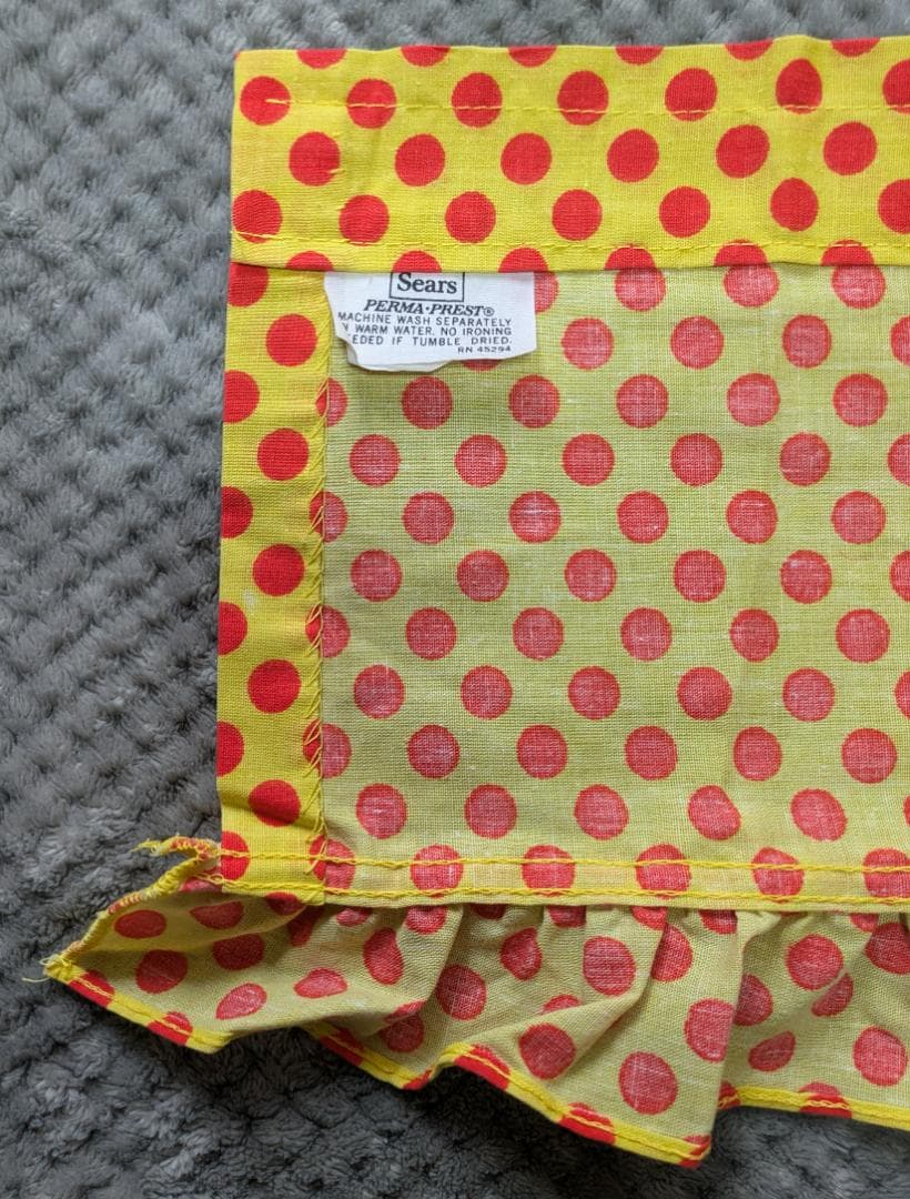 ヴィンテージ Sears カーテン 上飾り付き