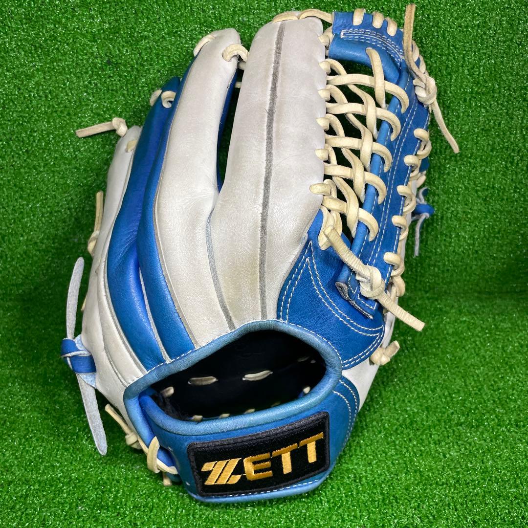 ゼット プロステイタス 軟式 内野手用 大人用 ブルー ホワイト系 日本製