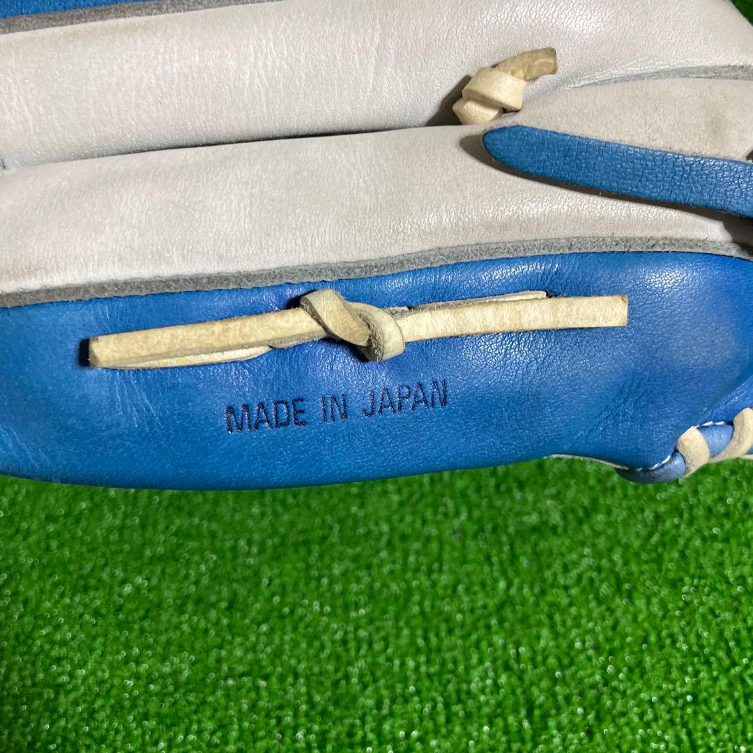 ゼット プロステイタス 軟式 内野手用 大人用 ブルー ホワイト系 日本製