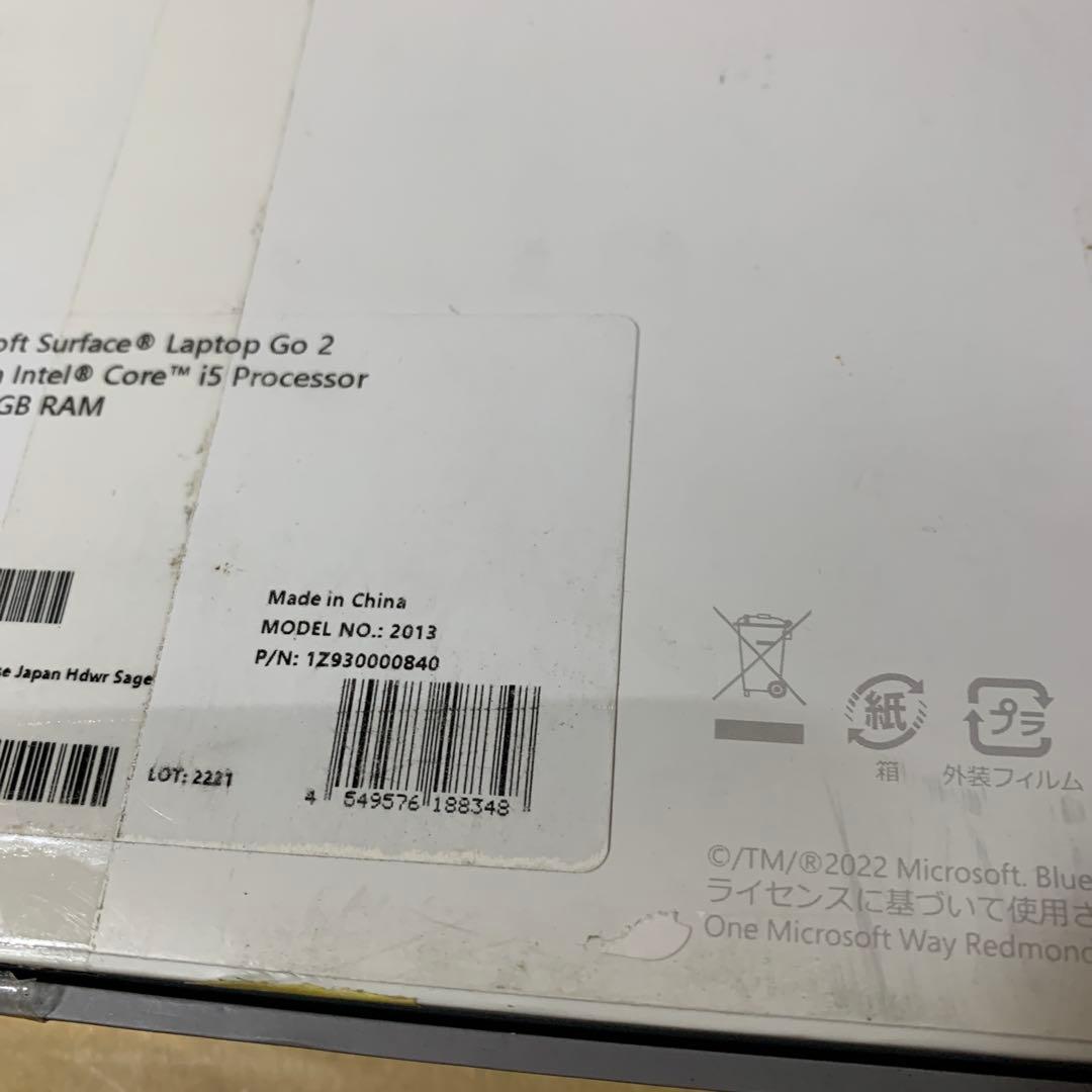 Microsoft Surface Laptop Go 2ノートパソコン