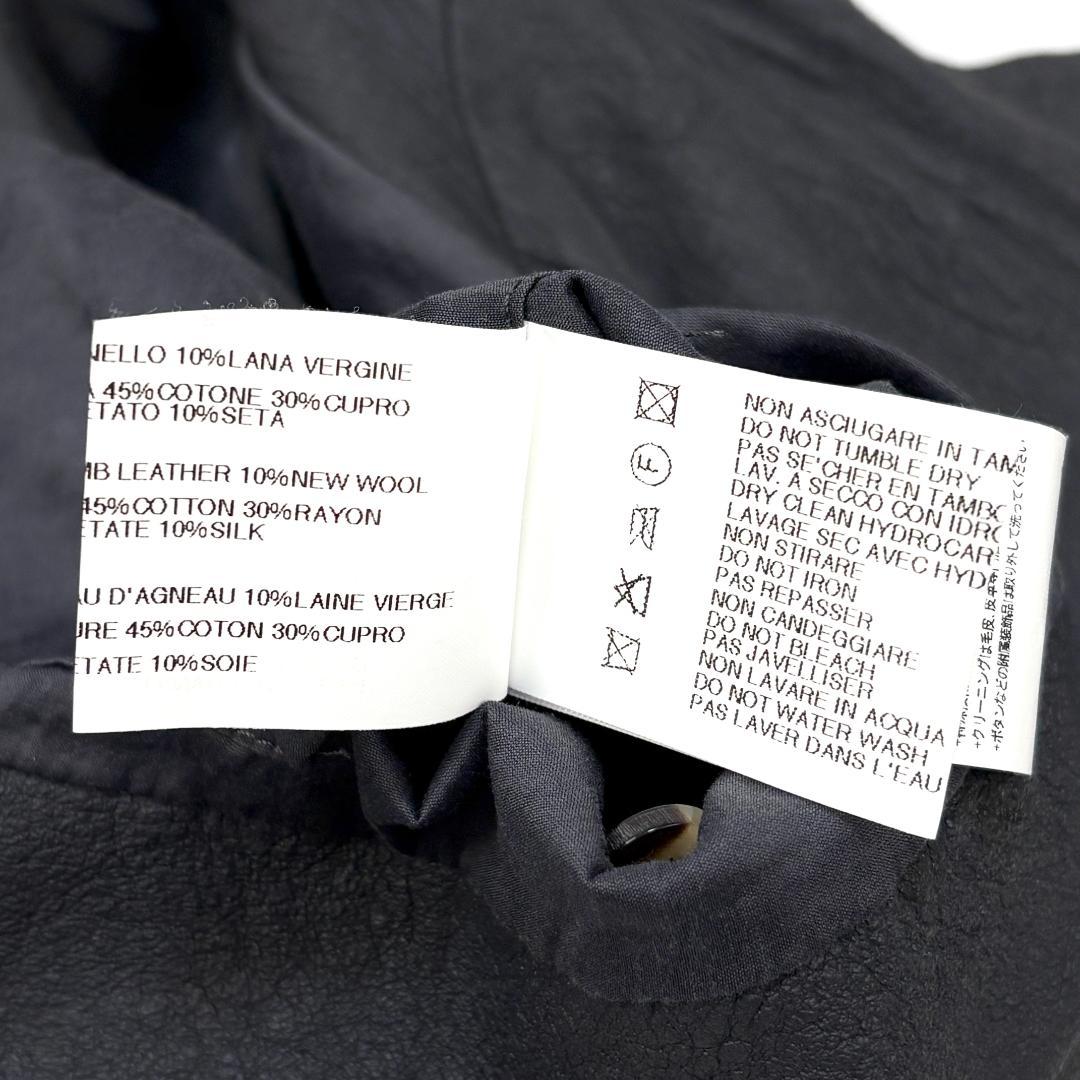 Rick Owens ラムレザー ハイネック ライダースジャケット 40 グレー