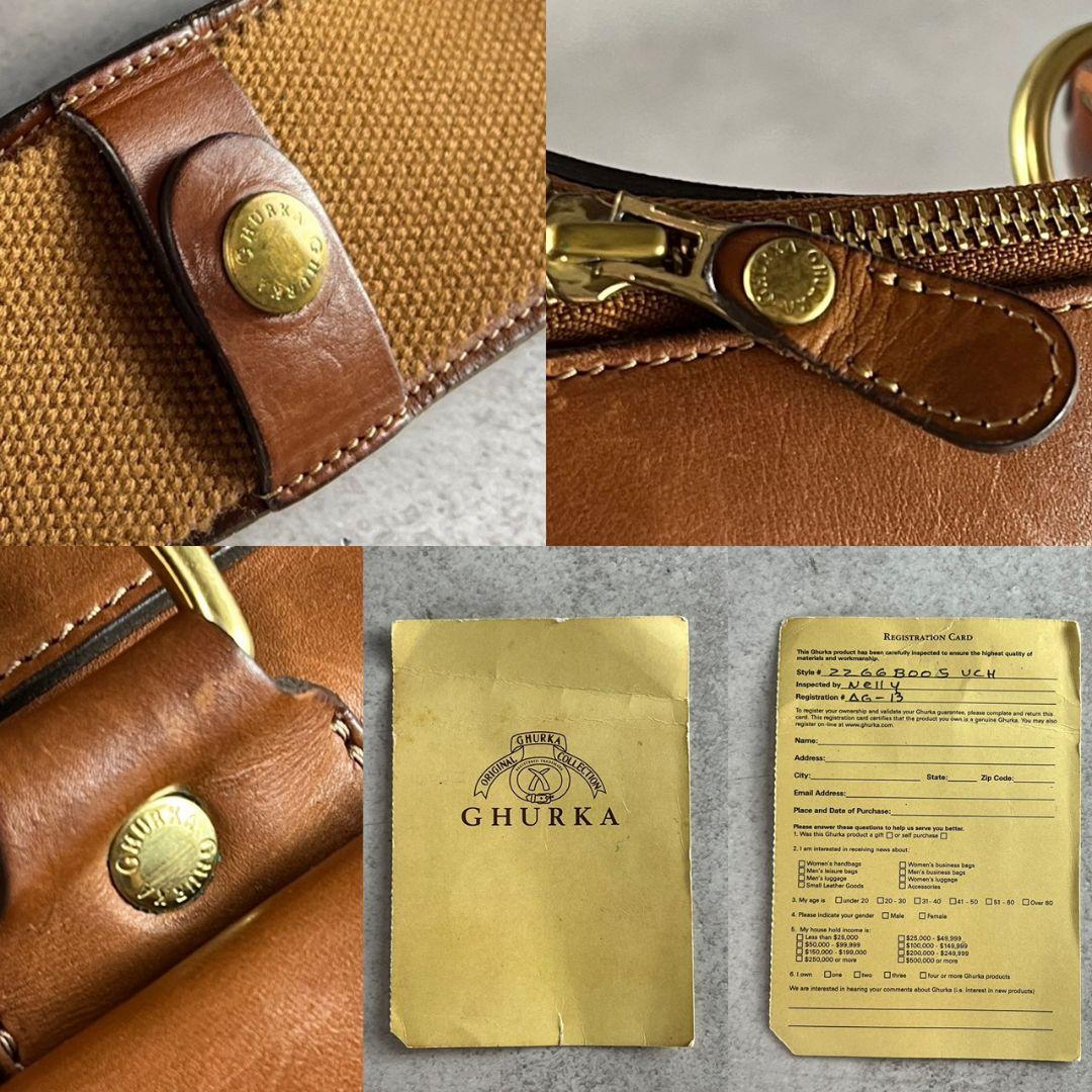 美品！GhurkaグルカNo.5エグザミナーレザービジネスバッグショルダーバッグ