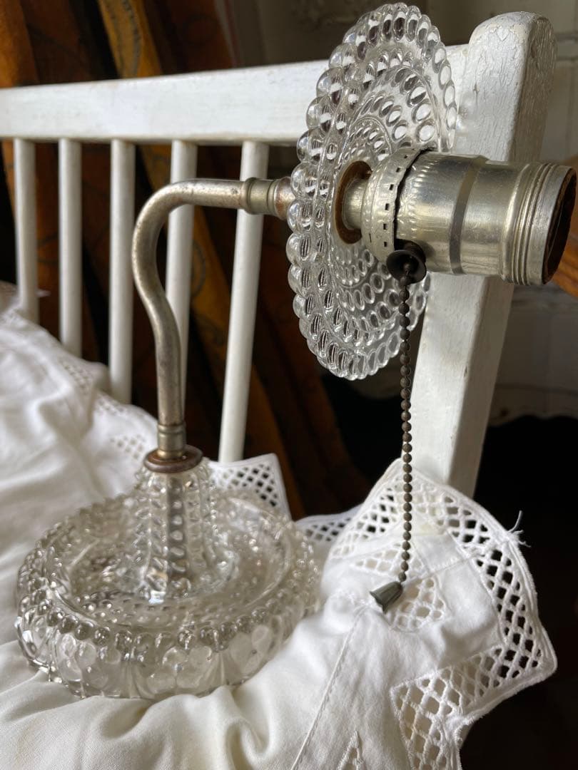 アンティーク　ウォール　壁掛け　ランプ　ミルクガラス　ガラス　シェード　アメリカ