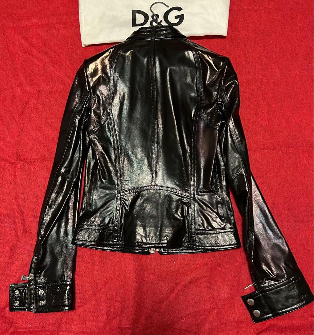 D&G ドルガバ ライダース ラムレザージャケット