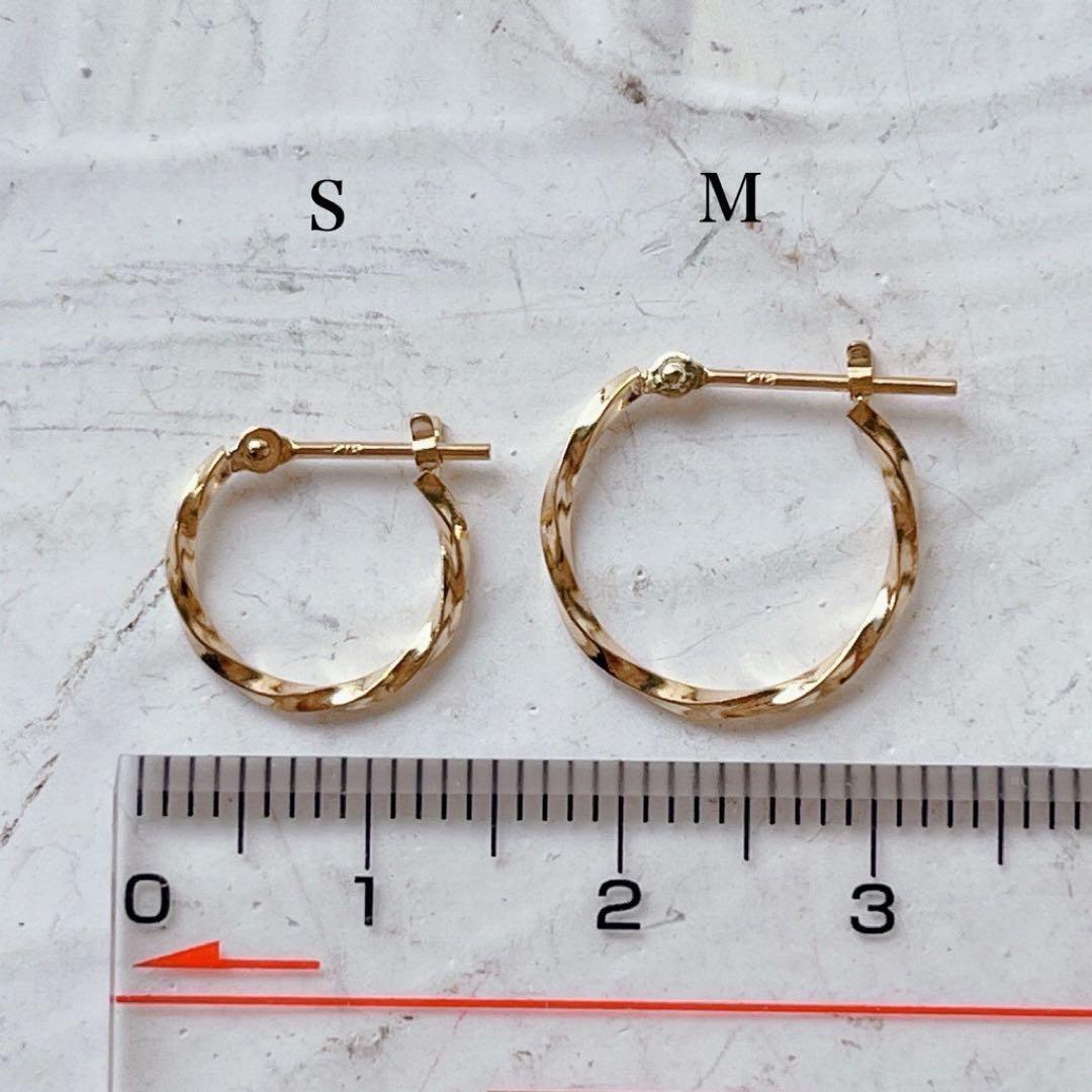 18K ピアス フープ フープピアス 片耳 片方 1個 K18 新品 本物