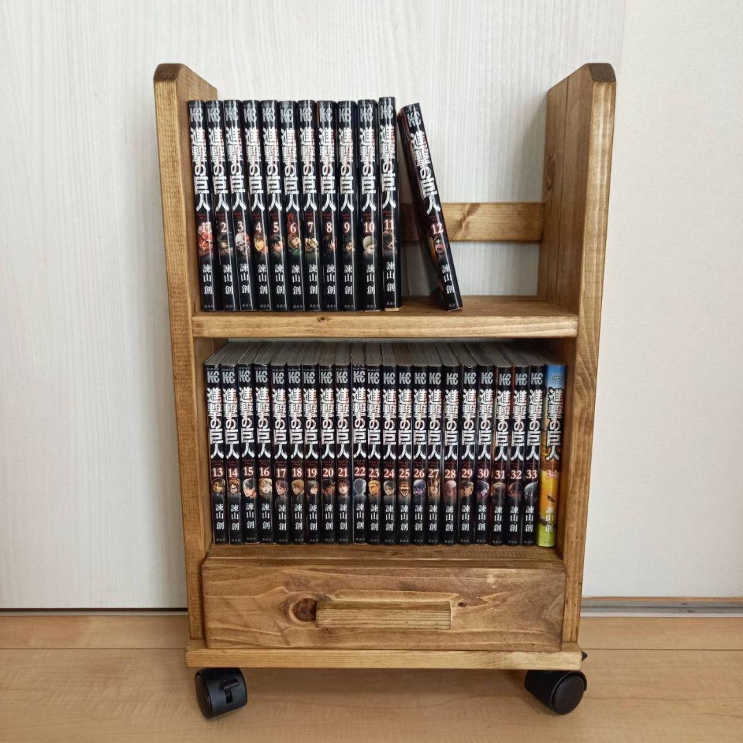 本棚～キャスター付き～  コミックラック ハンドメイド
