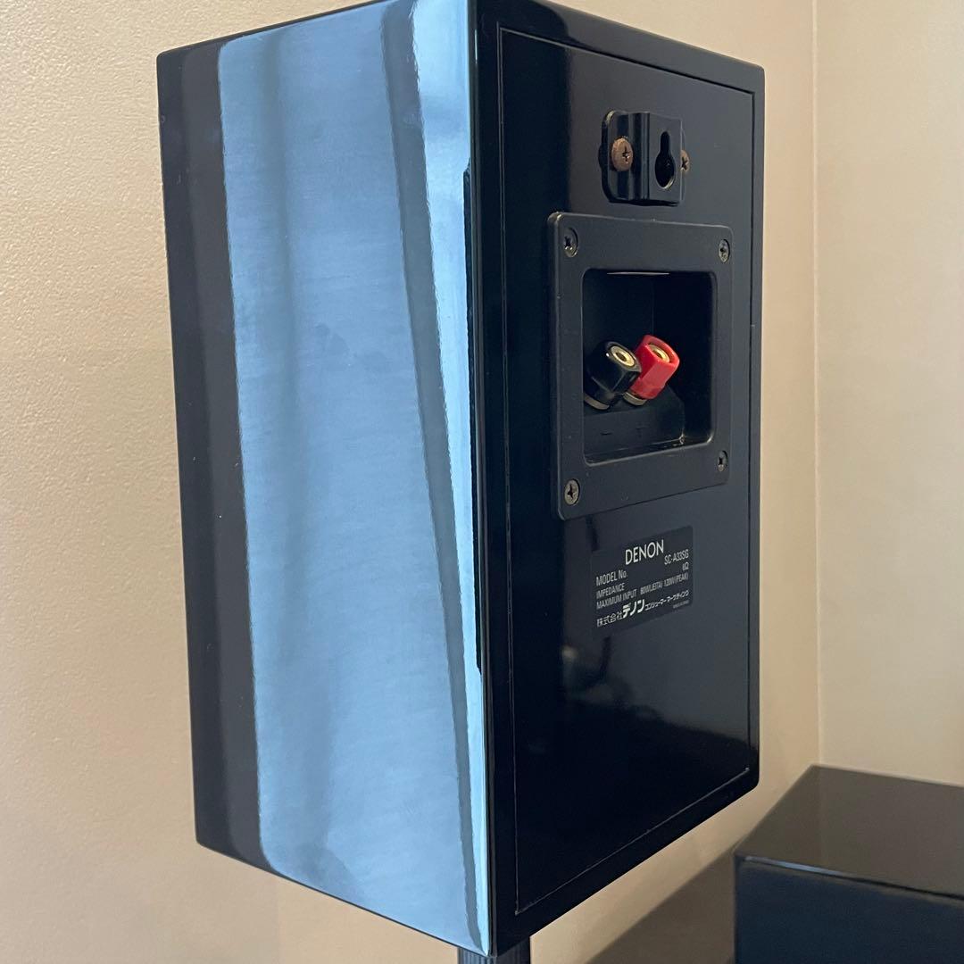 【DENON】センタースピーカー+ブックシェルフスピーカー ペア ピアノブラック