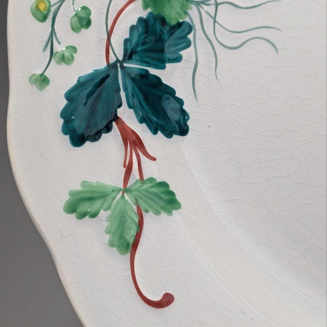 クレイユモントロー バルボティーヌのいちご皿 FRAISE 花リム プレート