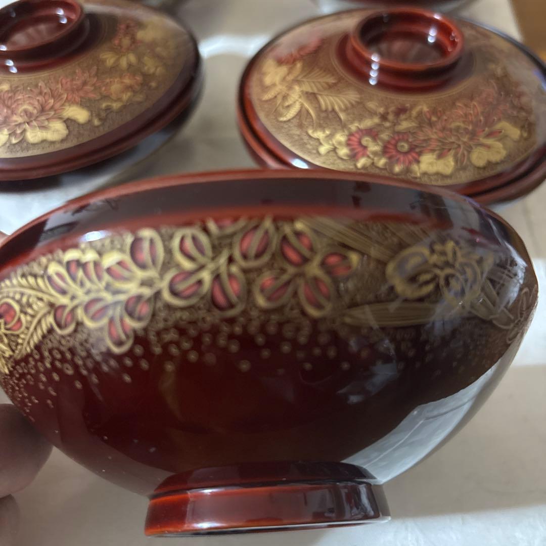 輪島塗　塩安作　吸物椀　5客