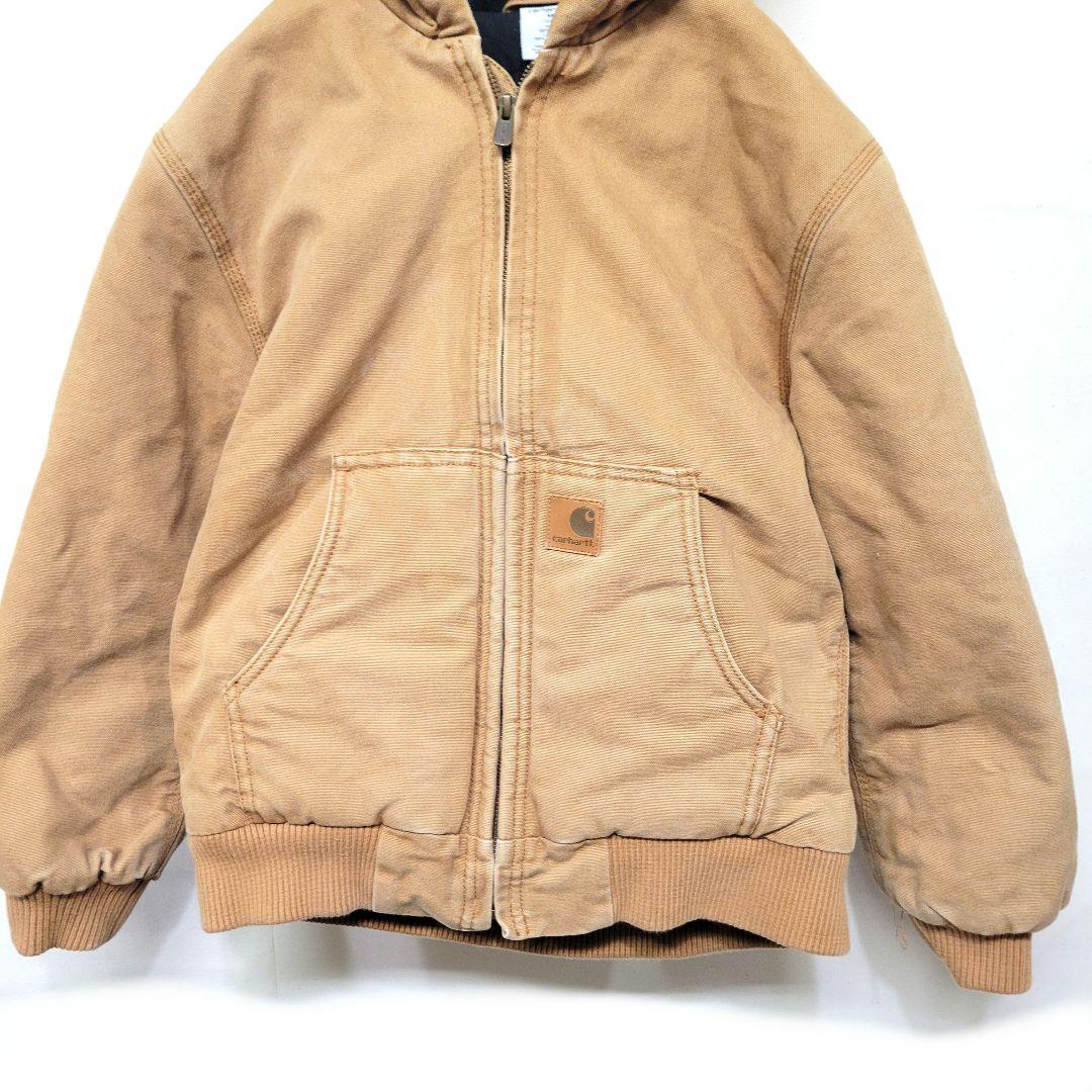 希少 Carhartt アクティブジャケット ダックパーカー kids キャメル