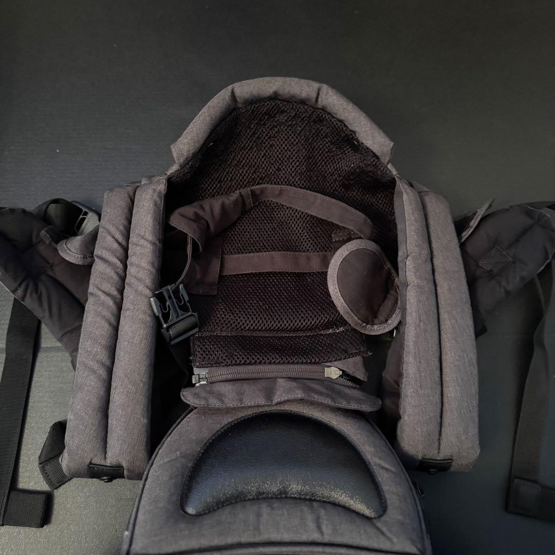 【美品】miamily 抱っこ紐 ヒップスタープラス チャコールブラック