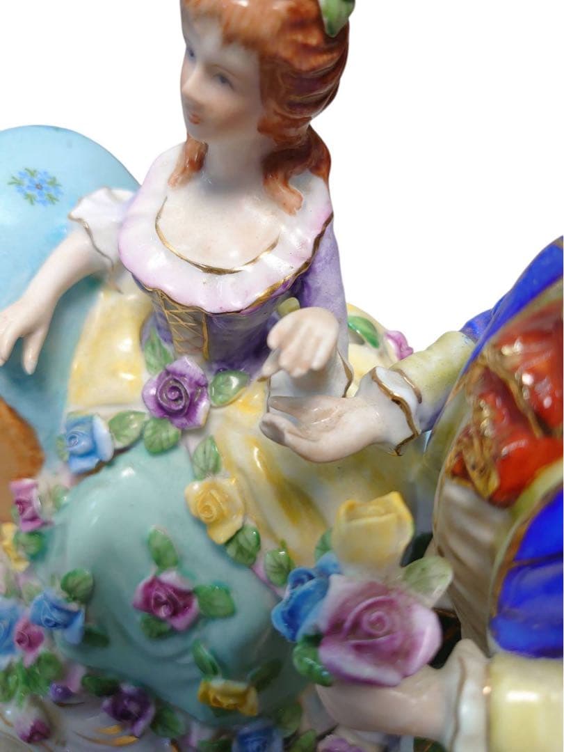 マイセン フィギュリン　お花　アンティーク　置物　陶器