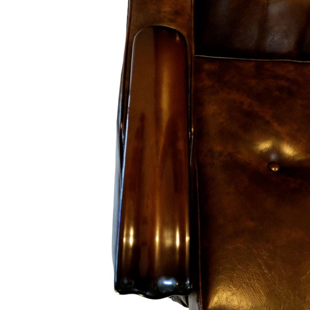 【美品】ヴィンテージソファ ミッドセンチュリー レザー ラウンドチェア