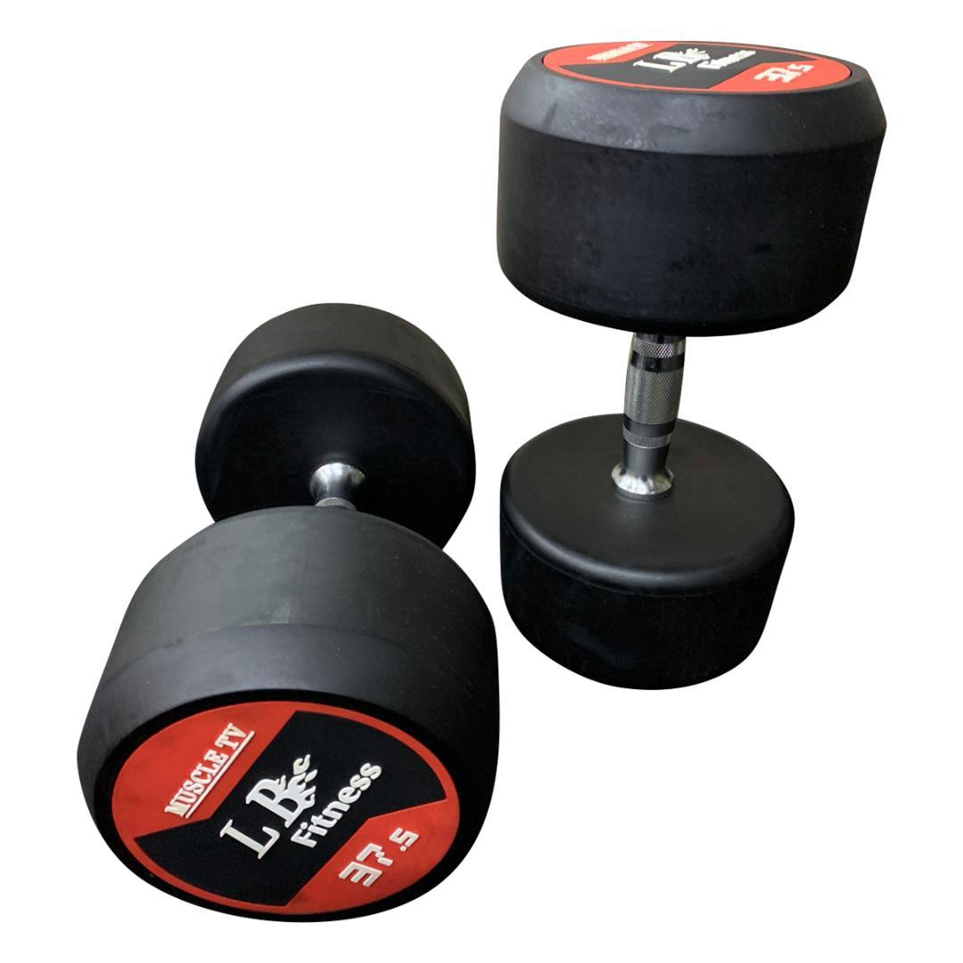 本格派向け！37.5kgラバーダンベル2個セット 在庫処分特価