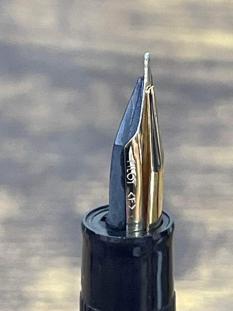 試筆のみ　初代　ジャスタス　14金　万年筆　細字　パイロット　嵌合式　備品付き