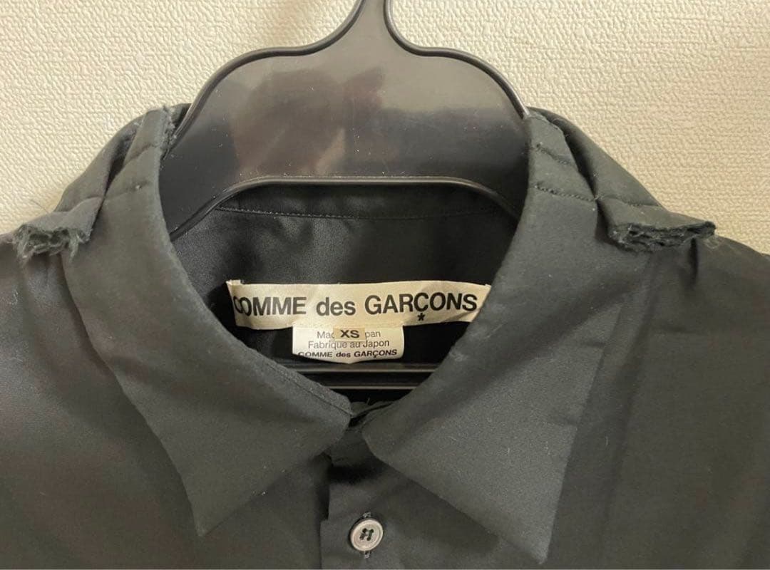 S*）様 COMME des GARCONS ブラックロングシャツ XS