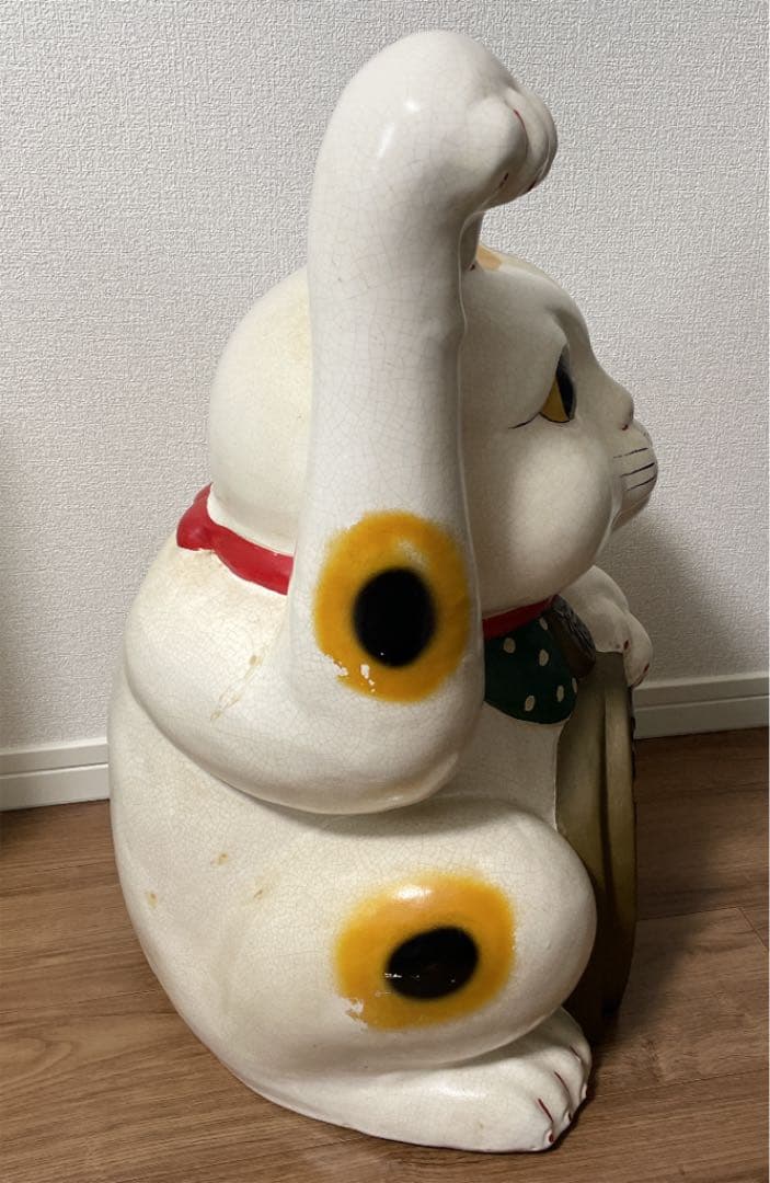 招き猫　巨大　骨董　アンティーク