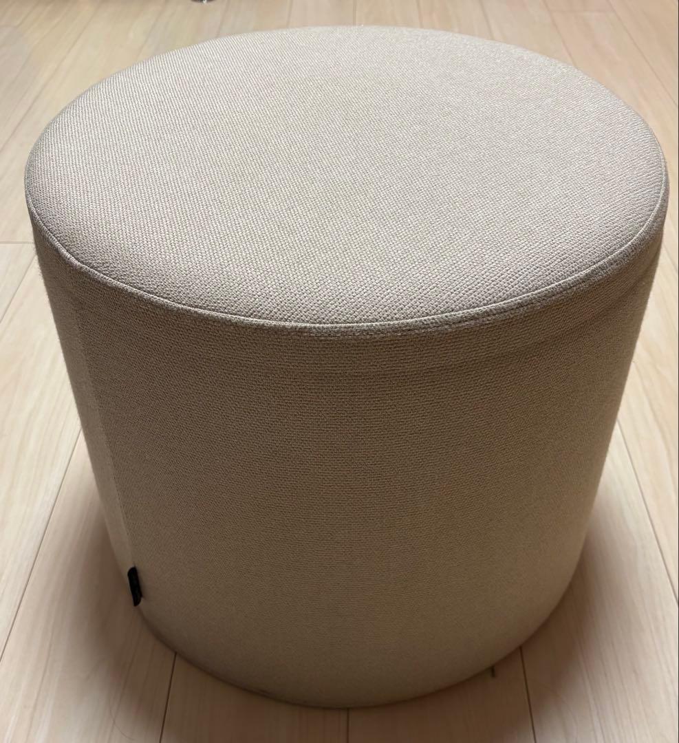 直接渡し値引有ACTUS DRUMS POUF ベージュ 直径・高さ45cm