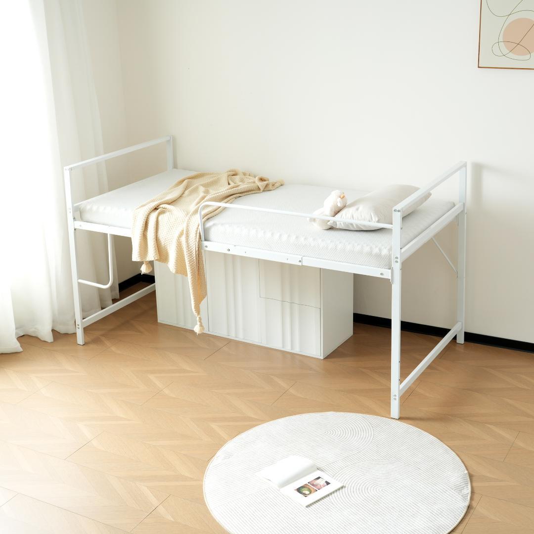 【新品】ロフトベッド 高さ110cm シングル パイプベッド 北欧風 スチール