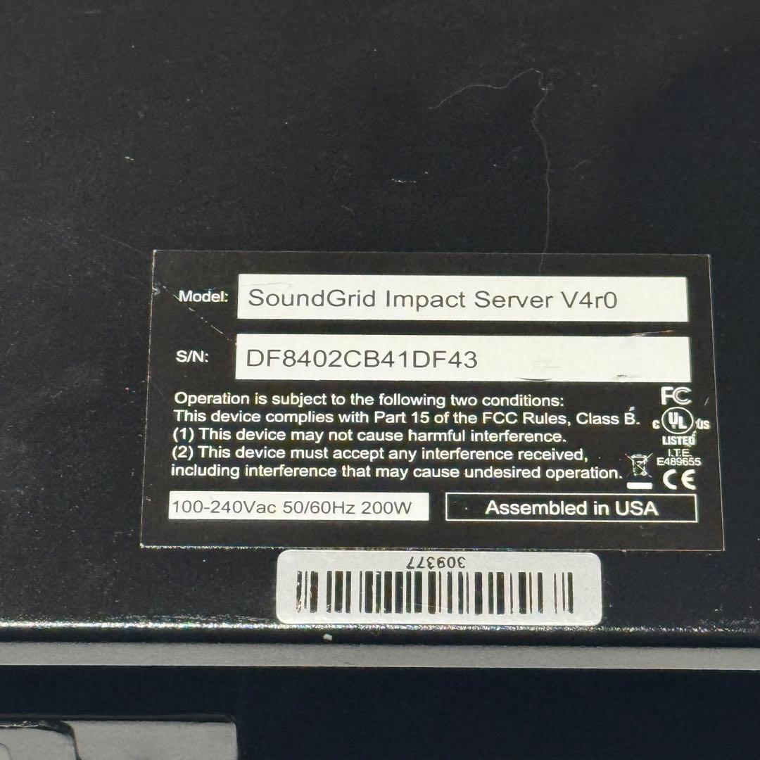 その他 WAVES/SOUNDGRID IMPACT SERVER V4r0