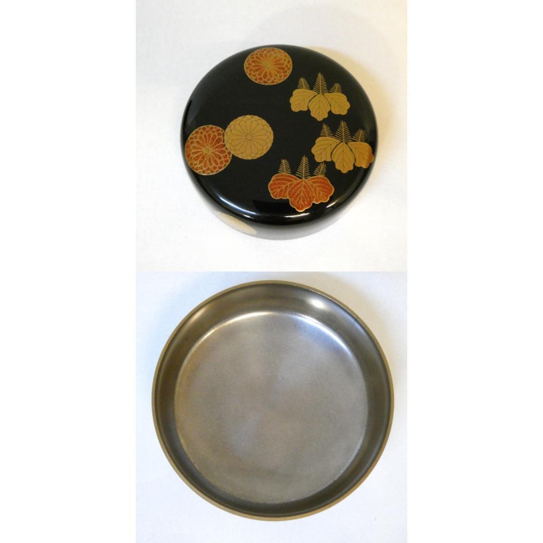 山中塗 細川司光作 内銀地 高台寺蒔絵 大棗 茶器 茶道具