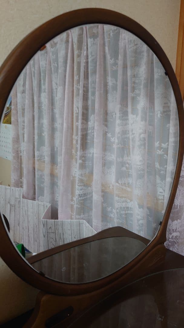 木製ドレッサー アーチ型鏡付き