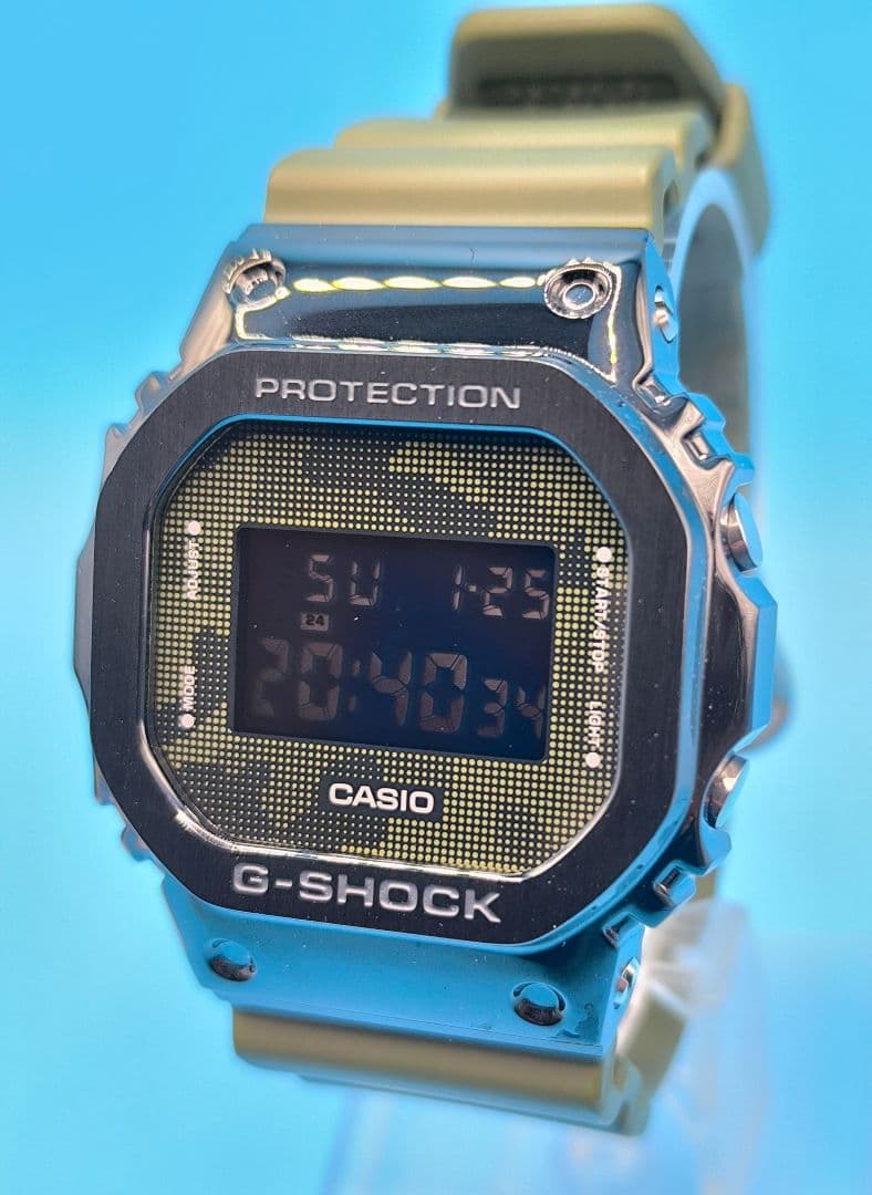 【極美品】G-SHOCK GM-5600B-3JF 迷彩グリーン電池新品