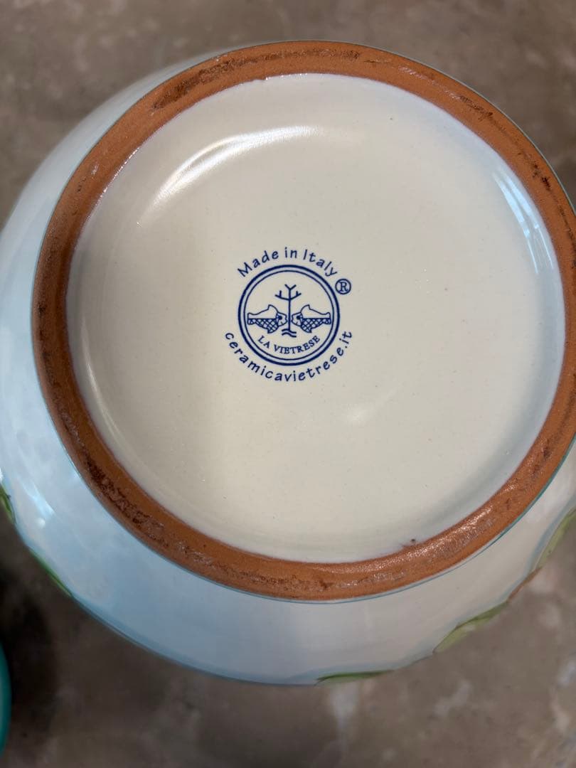 LA VIETRESE フルーツデザインの陶器容器 イタリア製