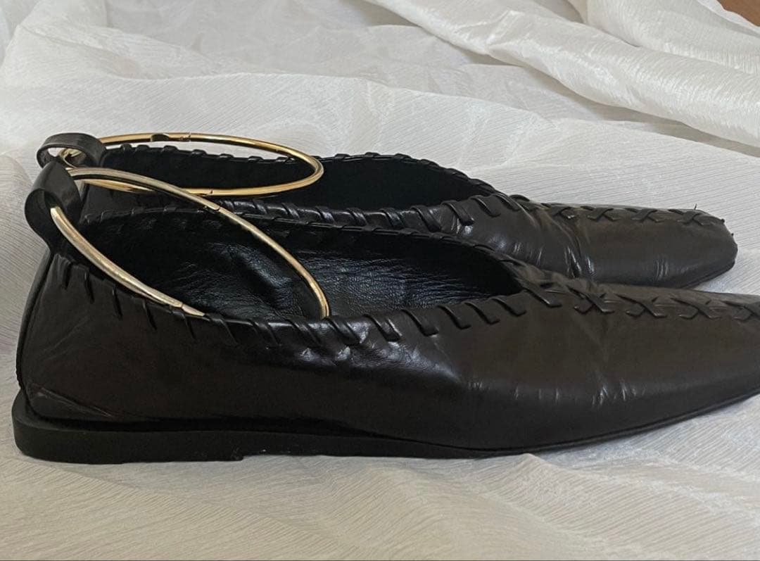 JIL SANDER ブラック フラットシューズ