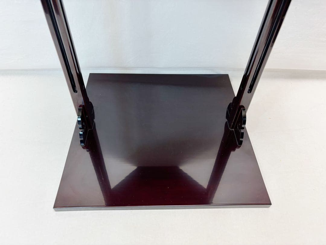 ほぼ未使用 茶道具 雅也作 溜塗寿棚 淡々斎好写 水指棚 共箱