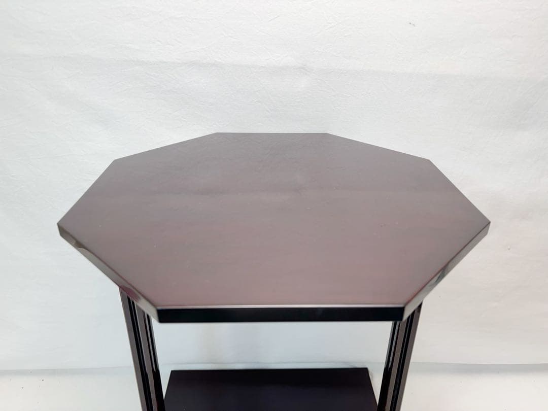 ほぼ未使用 茶道具 雅也作 溜塗寿棚 淡々斎好写 水指棚 共箱