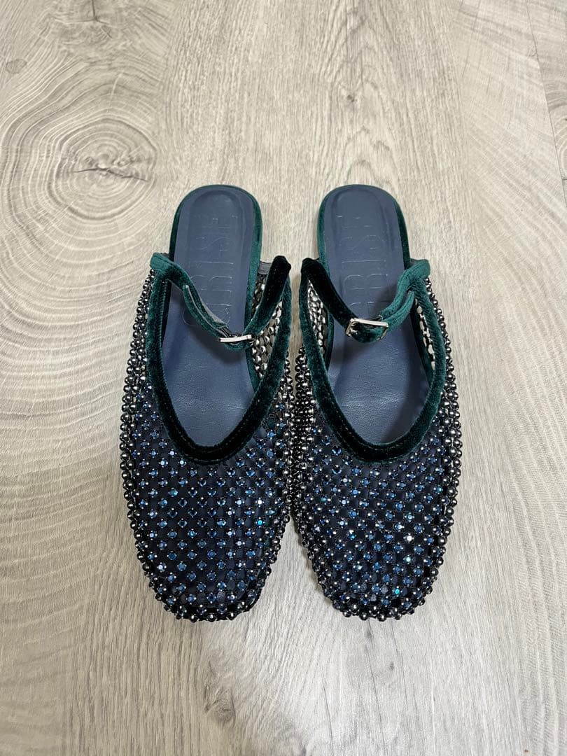 【即完】ルタロン/グリーズ　ビジューネットミュール