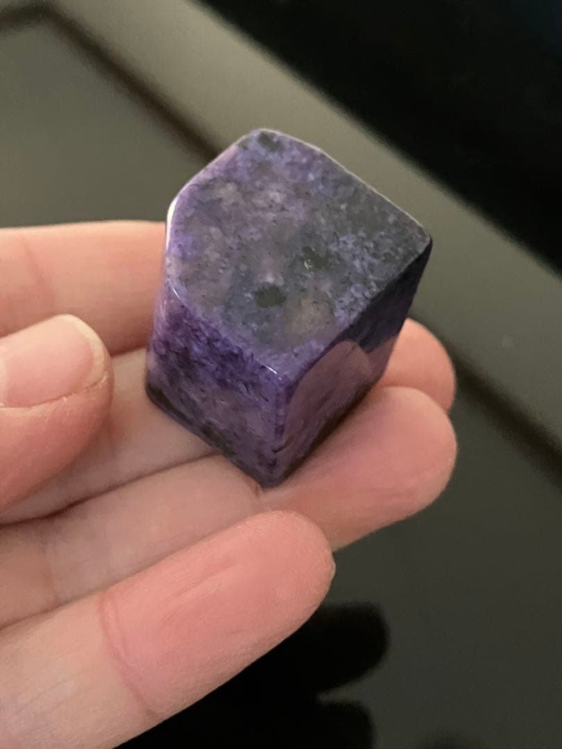 よしみさま専用チャロアイト　キューブ　2個セット　天然石置物　Z141