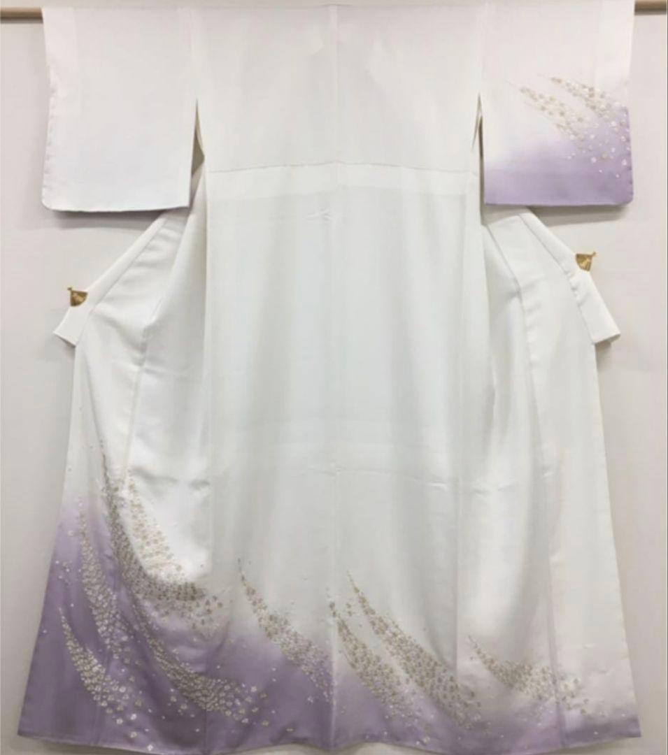 正絹　総刺繍訪問着、袷♬