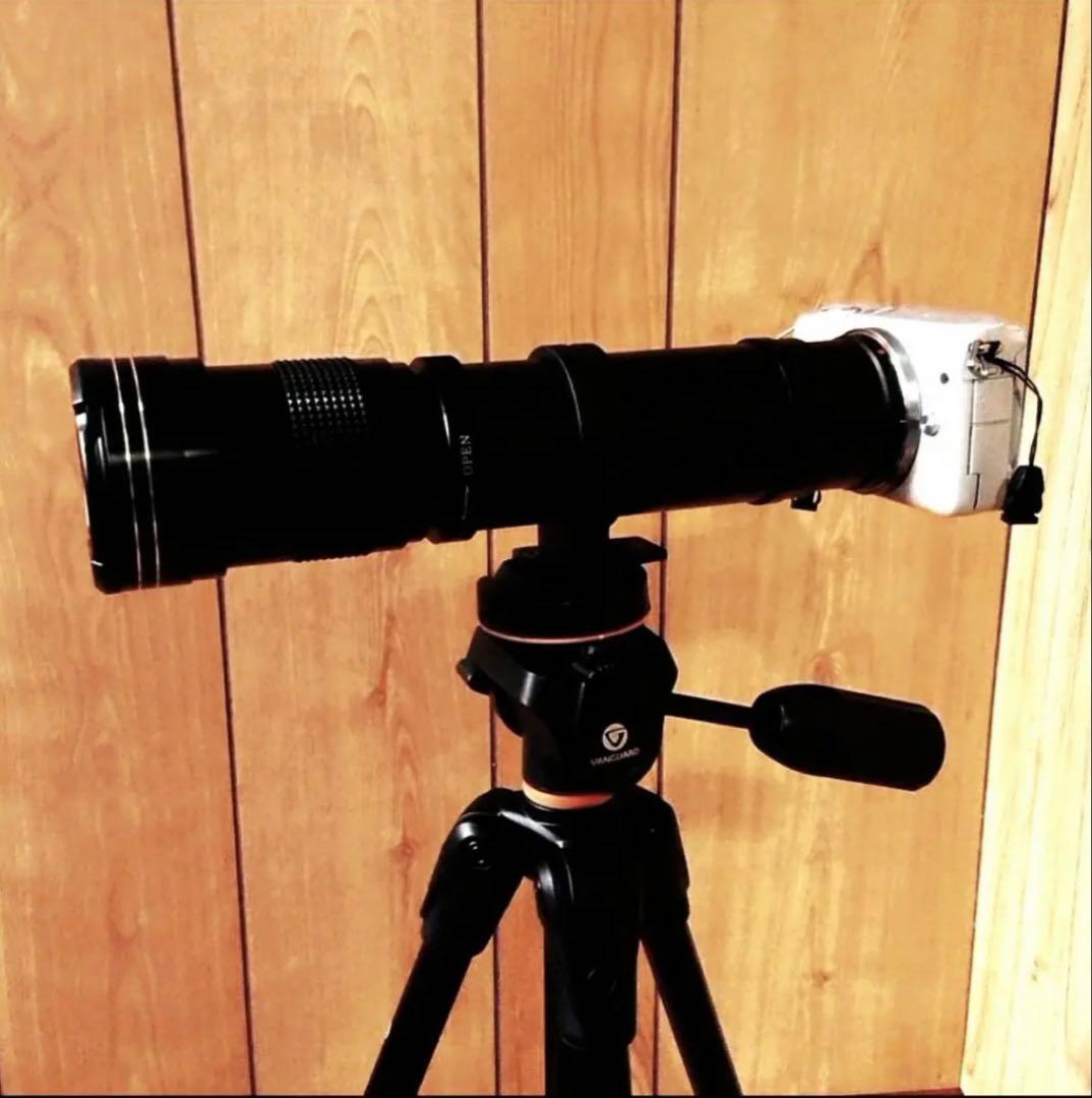 新品！即決OK！OLYMPUSとPanasonic用望遠レンズ！アダプター付き！