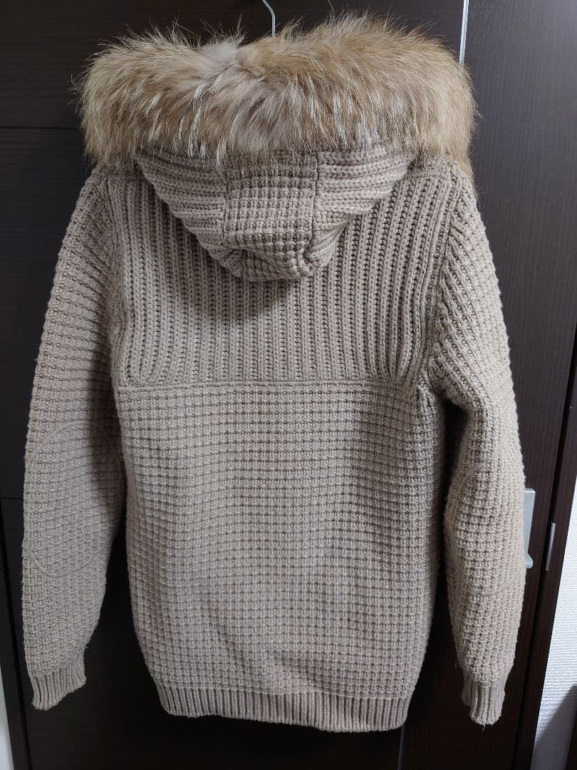 Bark BEAMS別注 ファー付きニットダッフル