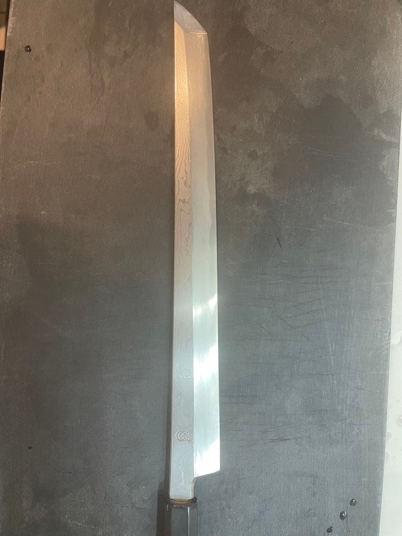 堺菊守 菊月 30cm 尺 先丸タコ引き 刀型 青一鋼 本刃付け済