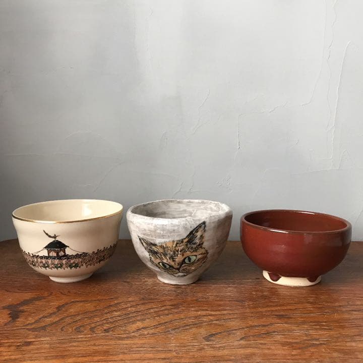 妻の作った 抹茶茶碗 カフェオレボウル 陶芸 猫舌に捧げる器 フランス風味