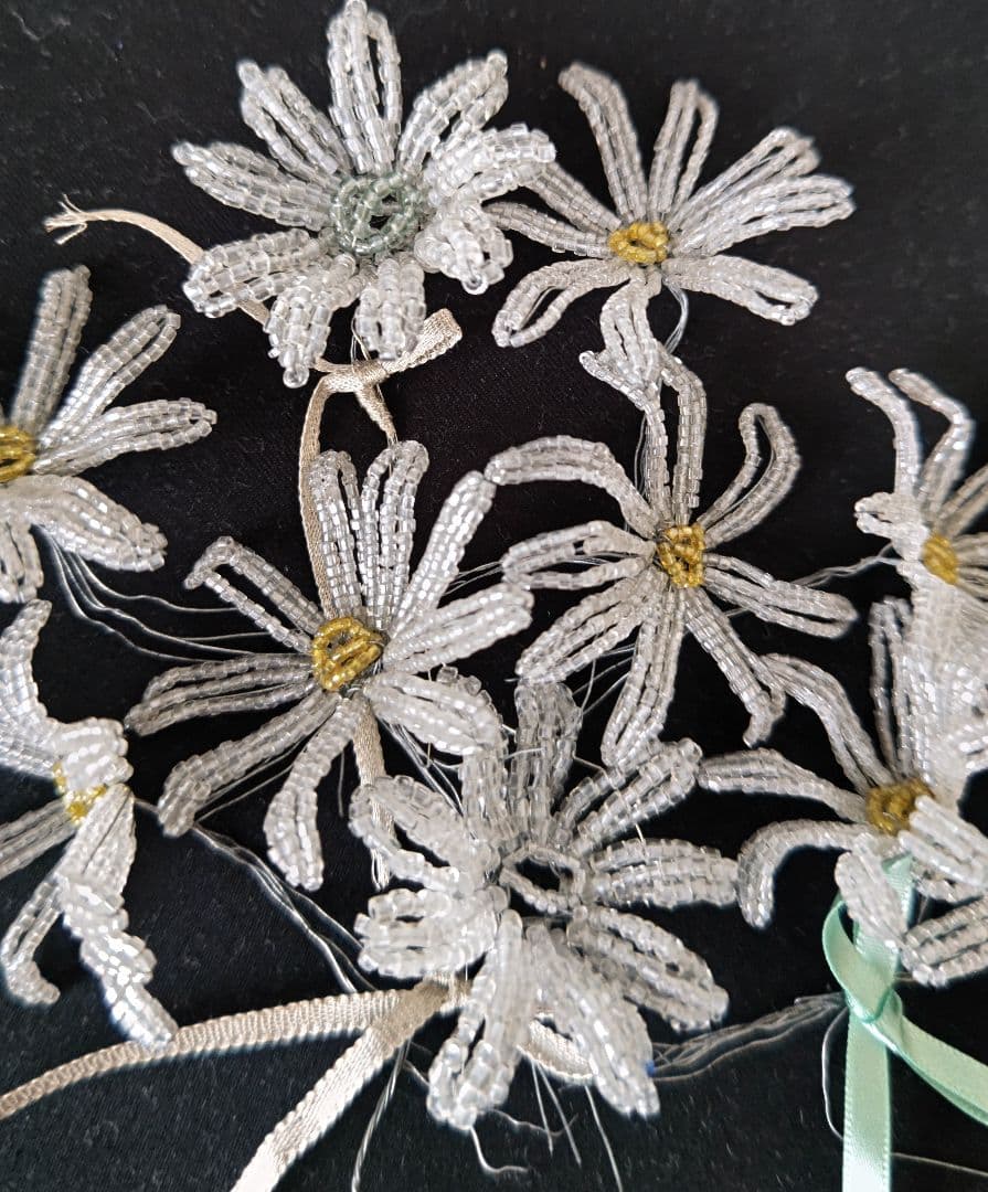 フランス　アンティーク　フレンチビーズフラワー　ビーズフラワーB