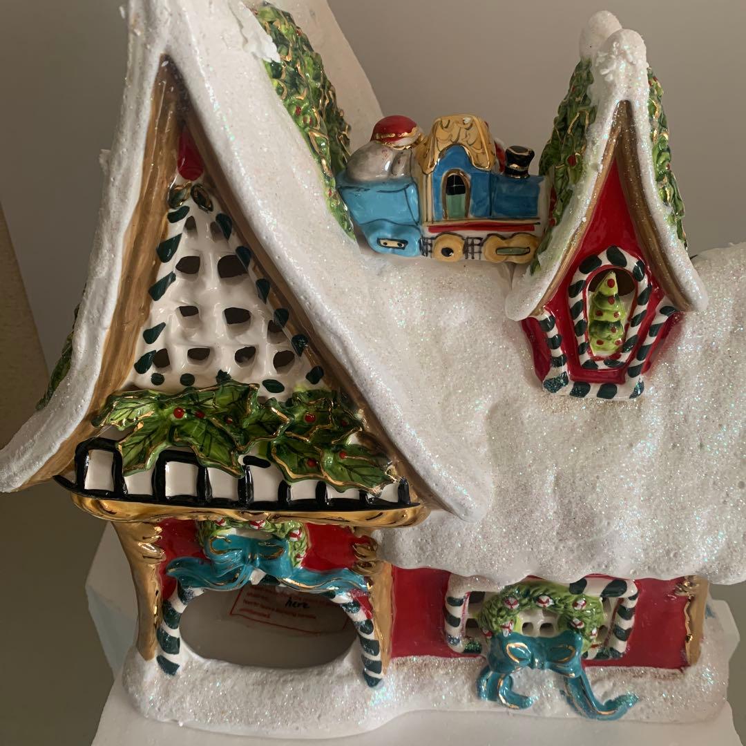 未使用　BlueSky キャンドルハウス 陶器 クリスマス　陶器