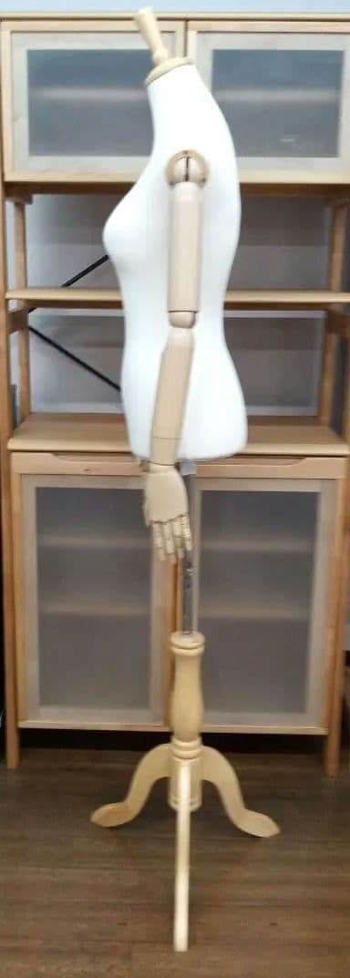 トルソー　マネキン　可動式プラスチック腕付き　レディース　布製ボディ
