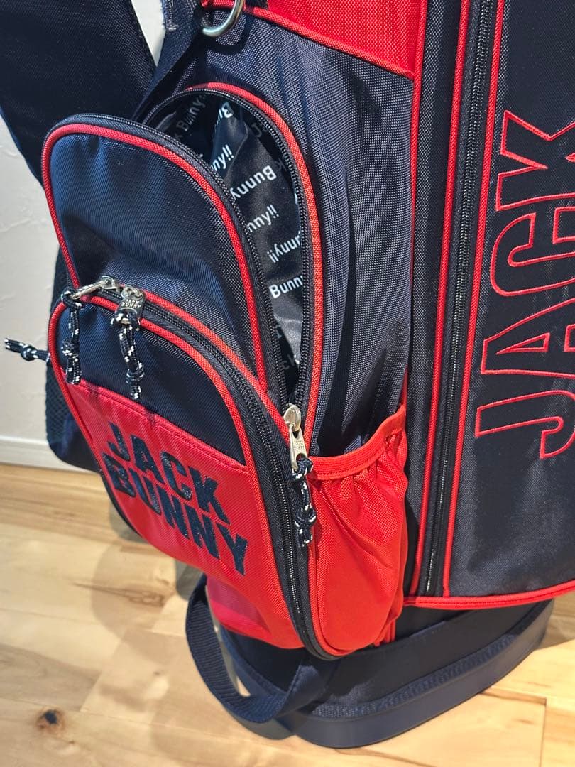 JACK BUNNY キャディバッグ ネイビー/レッド　美品　軽量