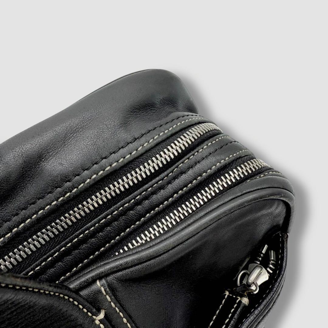 【良品】コーチ　COACH 2way ビジネスバッグ　レザー　ブラック