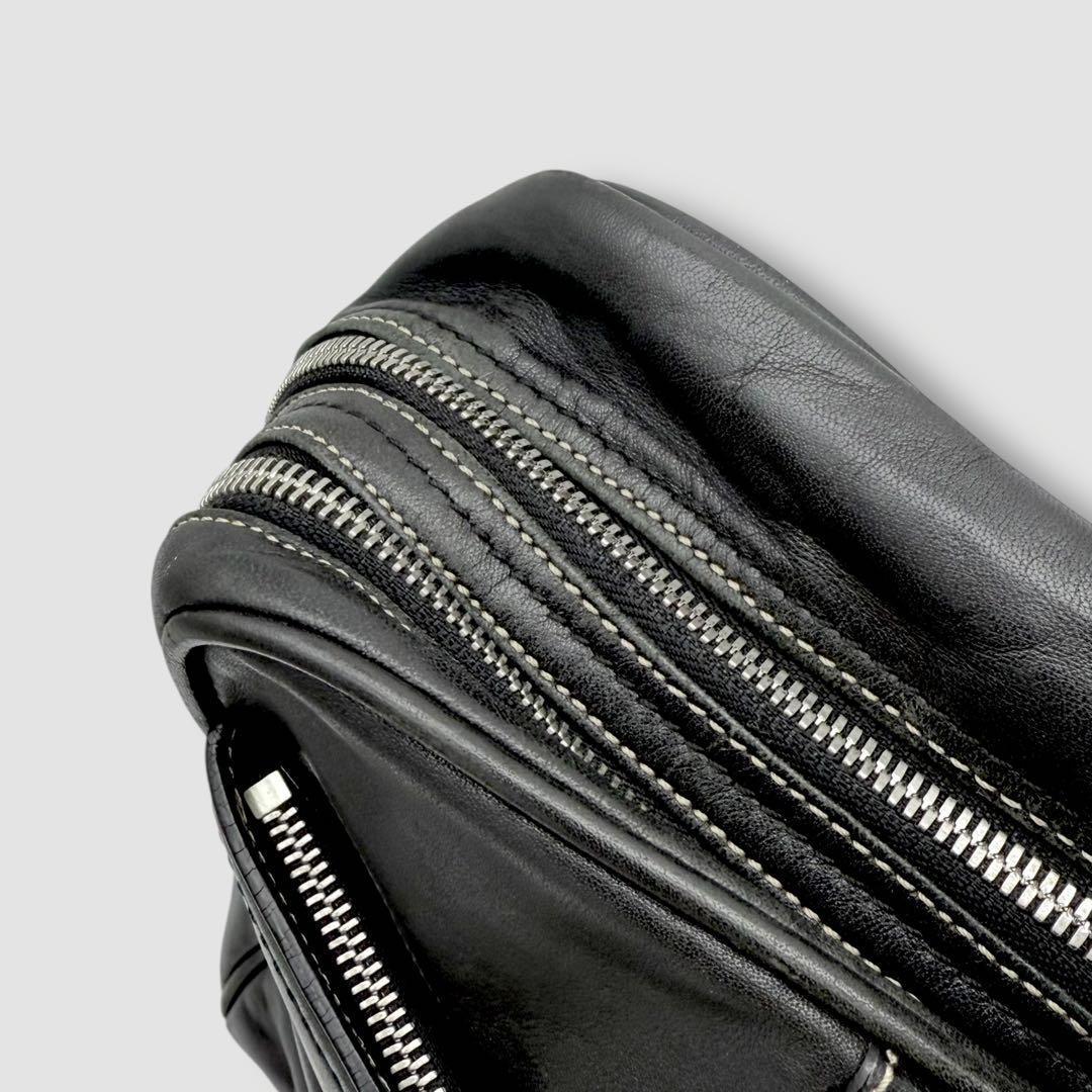 【良品】コーチ　COACH 2way ビジネスバッグ　レザー　ブラック