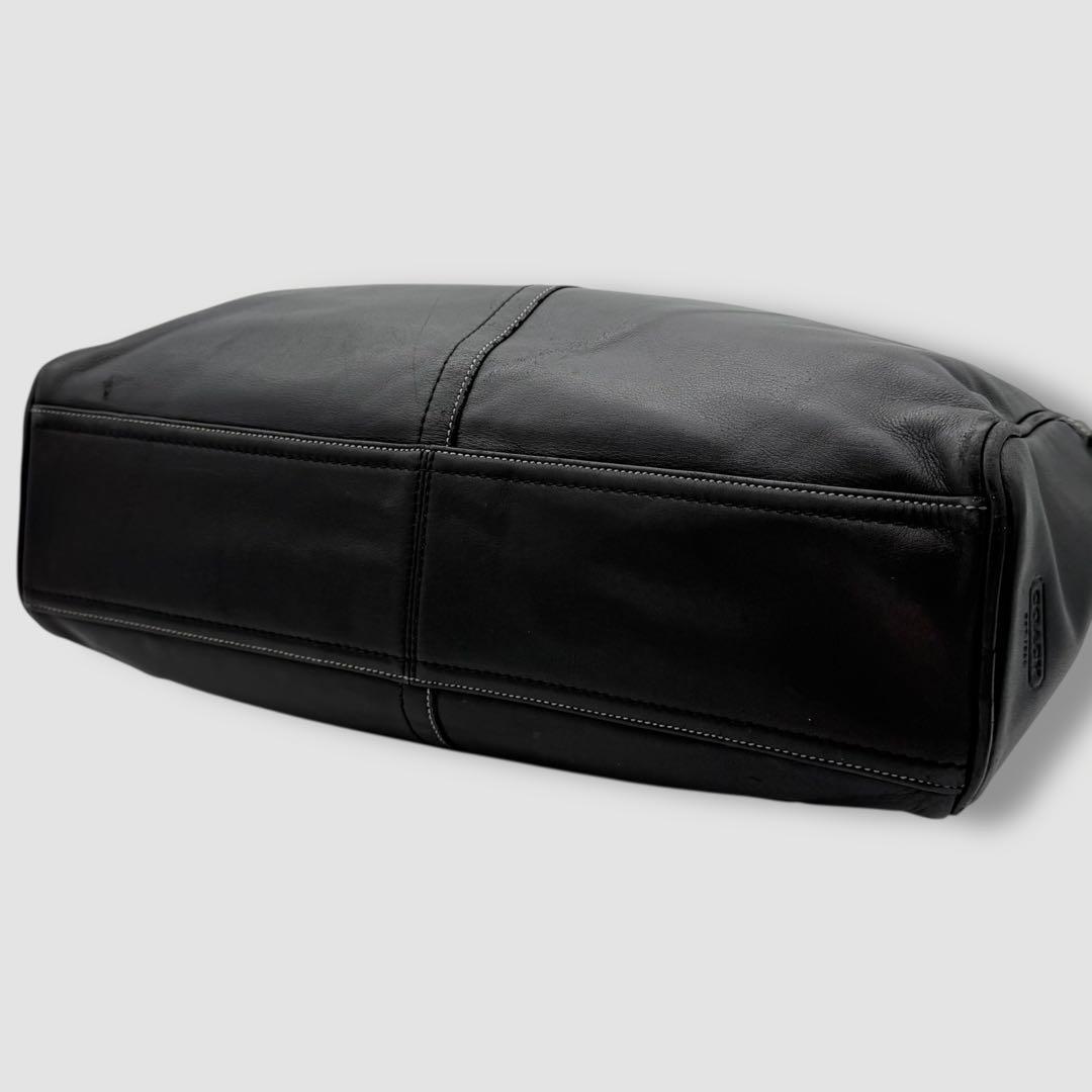 【良品】コーチ　COACH 2way ビジネスバッグ　レザー　ブラック